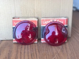  1932-Ford-Car-1928-1941-Truck-Red-Tail-Light-A-amp-B Lynx Eye Glass - PAIR -  - Picture 1 of 2