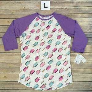 GRANDE RANDY LuLaRoe ~ PIOCCIOLI con MANICHE LAVANDA ~ Taglie 14-16; Spedizione gratuita - Foto 1 di 3
