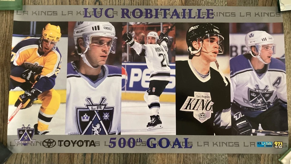Luc Robitaille LA Kings NHL 500th Goal Poster COMMEMORATIVE (1999) OOP - Image 1 of 1