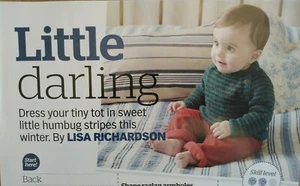 LITTLE DARLING Humbug striped Jumper from Lisa Richardson in 2 sizes 0-6 months - Picture 1 of 2