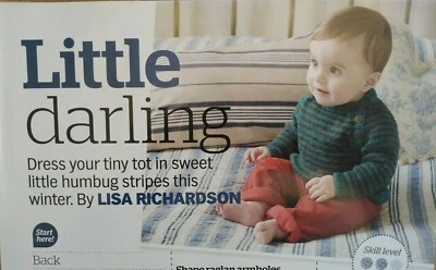 LITTLE DARLING Humbug striped Jumper from Lisa Richardson in 2 sizes 0-6 months - Image 1 of 2