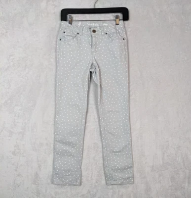 Pantalones Lands End Niñas Gris Corazón Cintura Ajustable Algodón Pierna Lápiz Talla 12 Foto 1 de 4