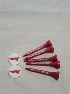 Vintage Halliburton Services Golf Tees Ball Markers - Oil Field Service Company - Picture 1 of 3