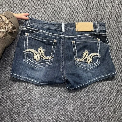 Micro Shorts Rose Royce Y2k para Mujer tiro bajo estrás adornado LEER descripción Foto 1 de 4