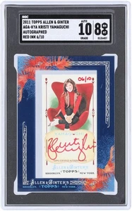 Kristi Yamaguchi signiert 2011 Topps Allen & Ginter Mini #6/10 SGC 8/10 Karte - Bild 1 von 2