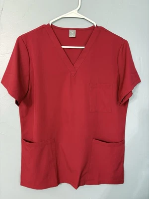 New Nia Hinn Women’s Scrub Set Size Medium Dark Red - Image 1 of 4