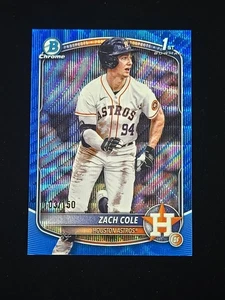 Bowman Chrome 1st Zach Cole 103/150 Blue Raywave Wave Houston Astros 2025 - Imagen 1 de 2