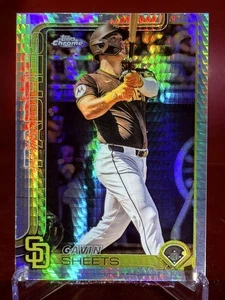 2025 Topps Chrome Gavin Sheets #158 Prism Refractor San Diego Padres - Picture 1 of 2