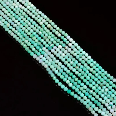 Natural Chrysoprase Gemstone Round Micro Faceted Beads 2.5-3 mm Strand 12.5" 107 - Image 1 of 2