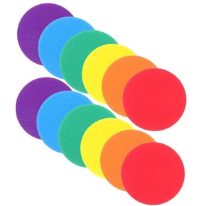 12 Pcs Football Training Equipment Marker Disc Floor Dots Rug Circles Markers - Picture 1 of 18