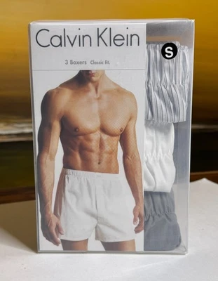Calvin Klein Men's 3 Pack Classic Fit Boxers Cotton Small Multicolor NEW $40 - Image 1 of 4