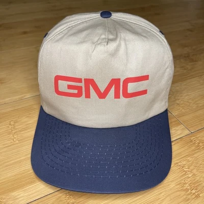 De Colección Tapas Cobra GMC Beige Tostado Caqui Azul Marino Camionero Snapback Gorra Camiones Años 90 Automático Foto 1 de 4