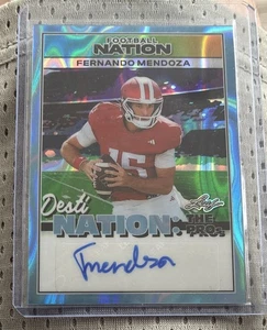 2025 Leaf Football Nation DestiNATION RC Auto Fernando Mendoza /3 - Picture 1 of 2