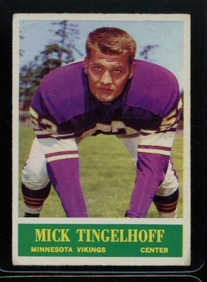 1964 Philadelphia #110 Mick Tingelhoff RC Vikings Lt. Corner Ding VG-EX LOOK! SV - Image 1 of 2