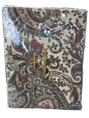 NEW Lauren Ralph Lauren Paisley Tablecloth VTG 60x104 Oblong No Original Package - Image 1 of 4