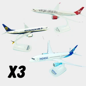 Virgin Atlantic, Norse and Ryanair Snap-fit 1/200 Bundle Set of 3 - Picture 1 of 1