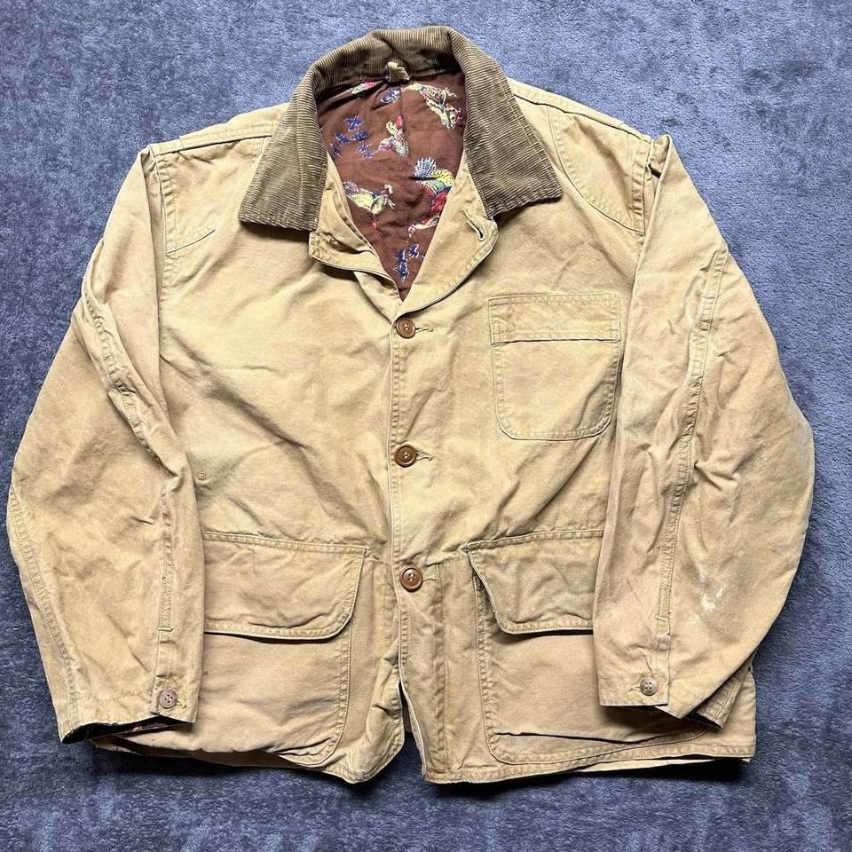 Chaqueta de Campo Americana De Colección Para Hombres Abrigo de Granero Grande Caza Hettrick EE. UU. 50s 60s Foto 1 de 4