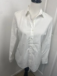 J McLaughlin 6 White Button Up Office Professional Sustainable - Picture 1 of 9