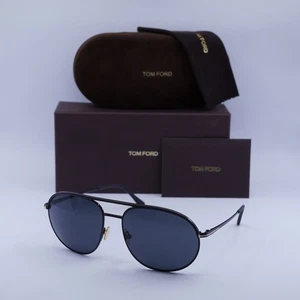 New Tom Ford FT0772 02A Matte Black/Smoke 61-17-140 Sunglasses - Picture 1 of 6