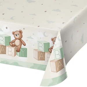 Fun Express Teddy Bear Baby Rectangle Paper Tablecloth - Picture 1 of 2