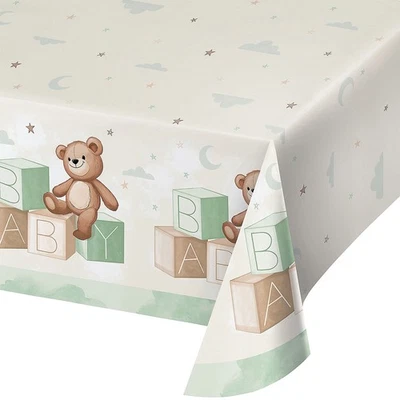 Fun Express Teddy Bear Baby Rectangle Paper Tablecloth - Image 1 of 2