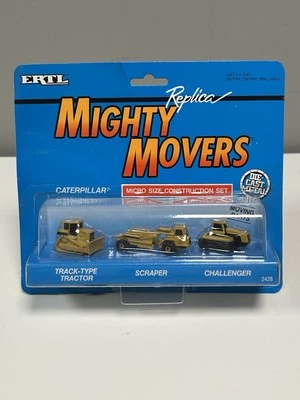 Винтажный строительный набор 1991 ERTL Mighty Movers реплика Caterpillar микро размер - Изображение 1 из 4