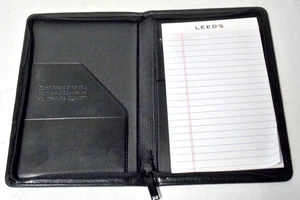 Leeds Business Leder Portfolio Reißverschluss Notizblock Organizer 9-1/2 x 6-1/2 - Bild 1 von 2
