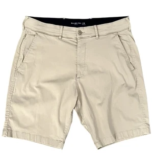 Abercrombie & Fitch Shorts Mens 36 Beige A&F All Day Short Stretch Preppy Summer - Picture 1 of 4