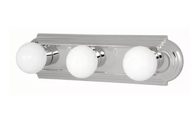 Capital Lighting 8103CH Nickel 3-Light 18"W Vanity Strip Bathroom - Image 1 of 2