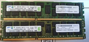 16GB (2x 8GB) 2Rx4 PC3L-10600R -09-11-E2-D3 samsung server memory - Picture 1 of 2