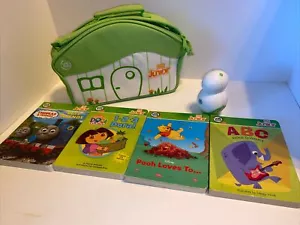 WORKING Leap Frog TAG Junior Reading 4 Book Set w/ Bag Leap Reader - Picture 1 of 4