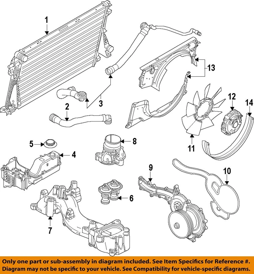 Bomba de agua de refrigeración Ford OEM 17-19 F-250 Super Duty HC3Z8501A Foto 1 de 1