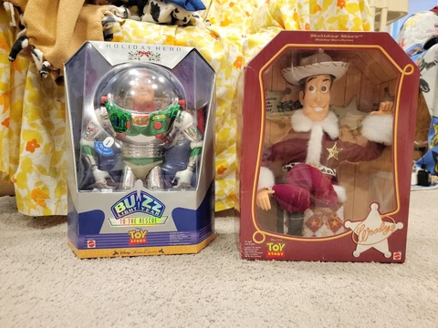 Pixar 1999 Toy Story Holiday Hero Christmas Santa Woody and Buzz LightYear Cover