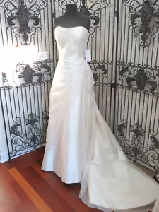 ABITO DA SPOSA P171 MAGGIE SOTTERO TAGLIA 14 AVORIO ZIP $999 - Foto 1 di 13