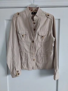 ALC LADIES KHAKI BUTTON FRONT JACKET SIZE M - Picture 1 of 4