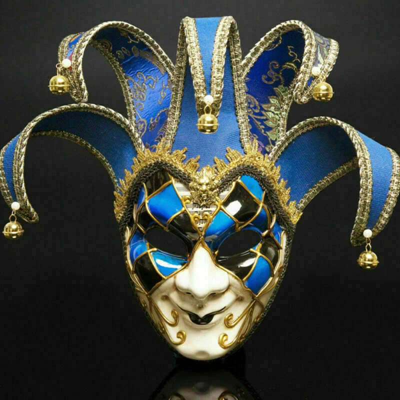 Easter Full Face Masquerade Bell Joker Mask Resin Jester Wall Decorative - Image 1 of 4
