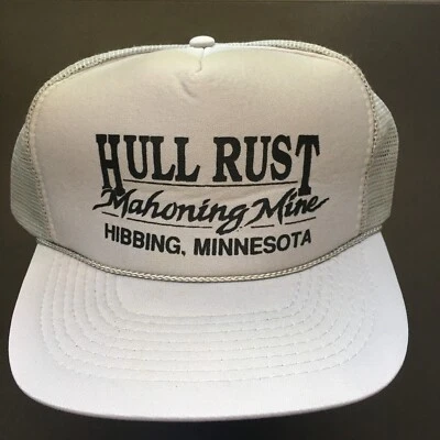 Шляпа Hull Rust Mine винтажная для дальнобойщиков Hibbing Minnesota Loving шнурок для бейсболок 80-е - Изображение 1 из 4