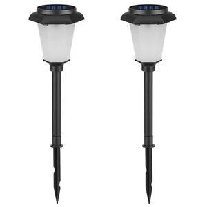 2PCS 12-LED Solar Flame Light Torch Dancing Flickering Lamp Garden Yard Decors - Picture 1 of 12