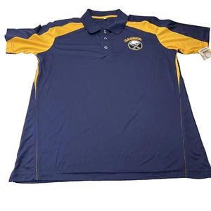 Buffalo Sabres Polo Herren Gr. Large blau gelb NHL Hockey NEU - Bild 1 von 8