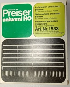 Preiser H0 1533 - Leitpfosten und Schutzplanken, OVP - Bild 1 von 1