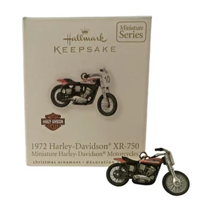 2010 HALLMARK Ornament 1972 Harley-Davidson XR-750 MINIATURE Motorcycle Keepsake - Picture 1 of 18