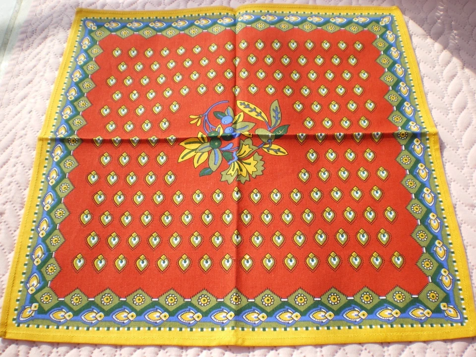 un lot de 6 serviettes de table style provinciale 38X38cm - Photo 1/2