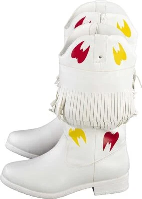 Adulto Unisex Luchador Guerrero Botas Blancas Disfraz de Halloween Juegos con disfraces Calzado Foto 1 de 4