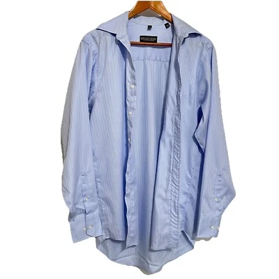 CAMISA HOMBRE DONALD J TRUMP FIRMA ABOTONADA 15 1/2 34/35 AZUL SIN PLANCHA Foto 1 de 4