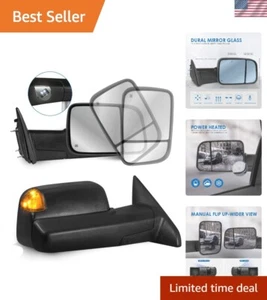 LED Turn Signal & Heated Towing Mirrors for 2009-2023 Ram 1500 Classic Trucks - Foto 1 di 8