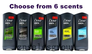 Dove Men + Care Body Wash Face Wash 4 Pack 400ml / 13.5oz (Pick From 6 Scents) - Picture 1 of 7