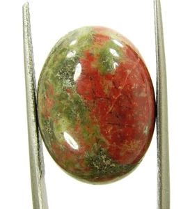 17.05 Ct Natural Green Unakite Loose Gemstone Cabochon Wire Wrap Stone - 60610 - Picture 1 of 5