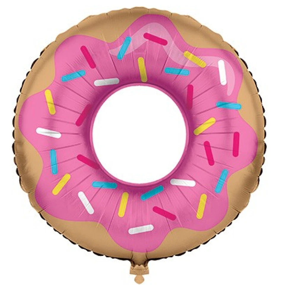 Donut Party Supplies Foil Balloon Sweets Treats Birthday Girl Pink Decoration - Image 1 of 1