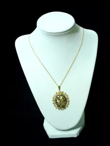 TOLEDO DAMASCENE GOLD PLATED BIRDS NECKLACE SPAIN NWOT - Picture 1 of 11