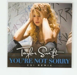 TAYLOR SWIFT - YOURE NOT SORRY - BRAND NEW 2 TRACK OFFICIAL BRAZILIAN CD PROMO - Picture 1 of 1